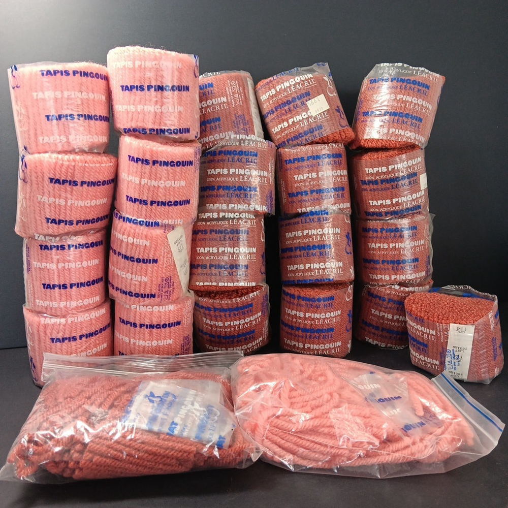 23 Bags Of Latch Hook Rug Yarn Acrylic Tapis Pingouin Vintage France Rug FR